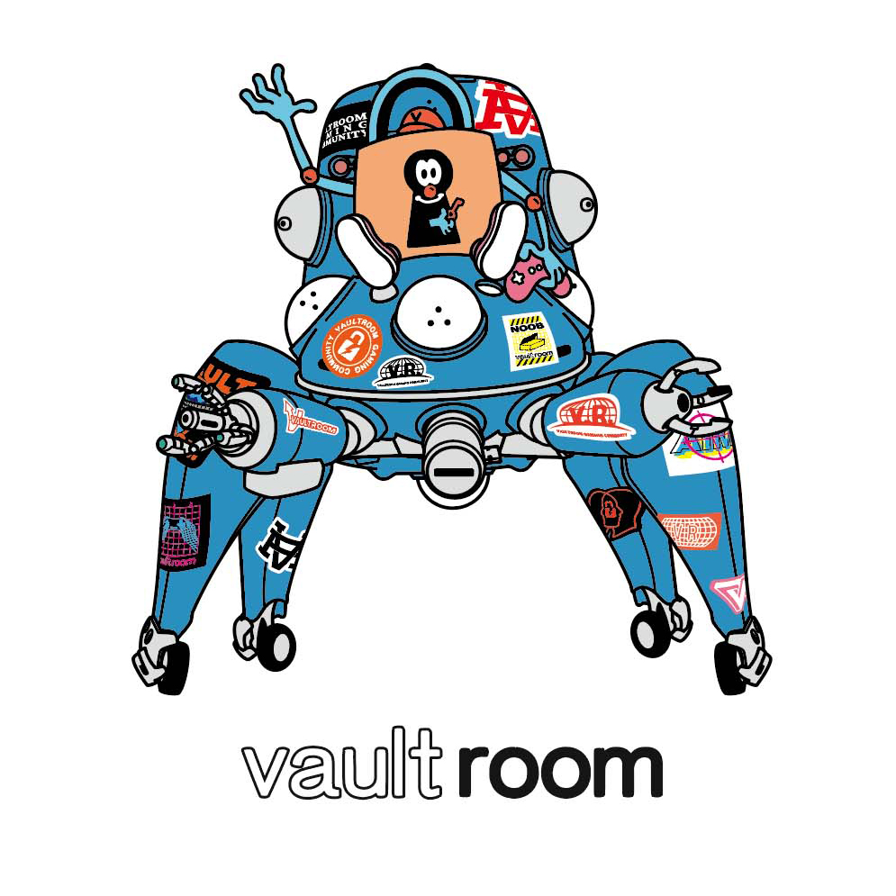 vaultroom × 攻殻機動隊 TACHIKOMA HOODIE / BLK-