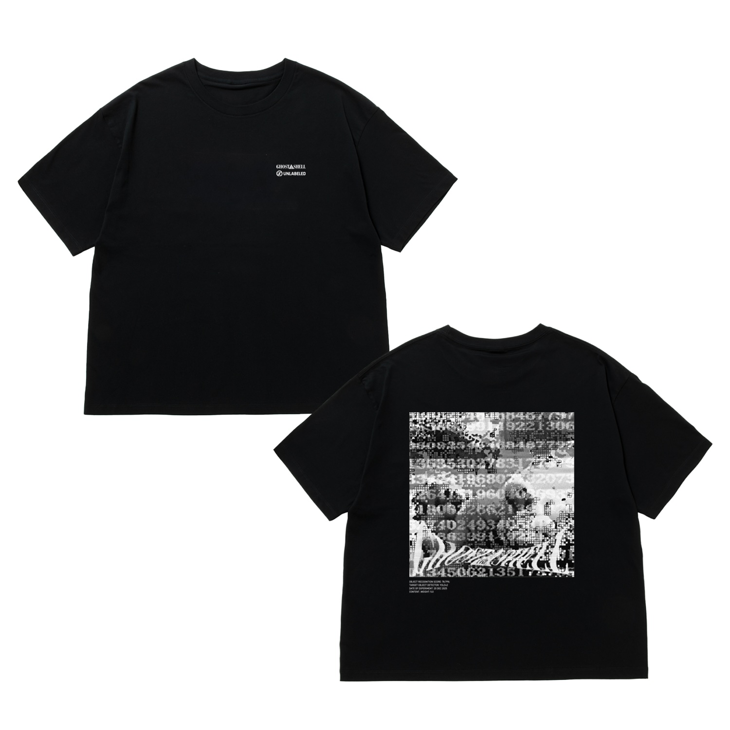 XLサイズ 攻殻機動隊 × UNLABELED × NX7 ② Tシャツ 攻殻機動隊展 Ghost and the Shell』GHOST IN THE SHELL × UNLABELED