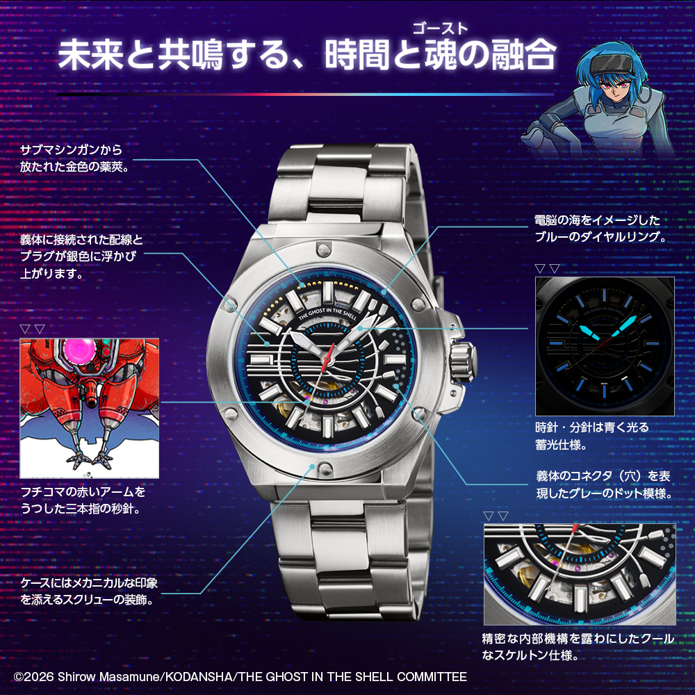 PREMICO」× 『攻殻機動隊 THE GHOST IN THE SHELL 』コラボウォッチが